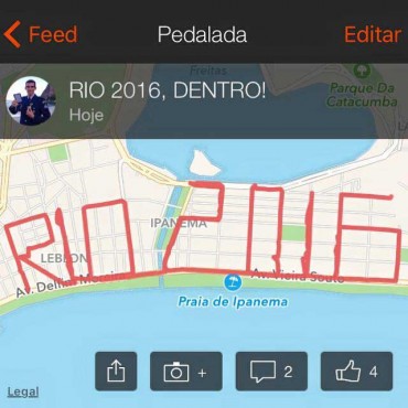 Bikers Rio Pardo | NOTÍCIAS | Brasileiro comemora vaga na Olimpíada com recado pelo Strava