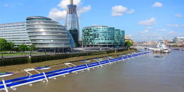 Bikers Rio pardo | Notícia | Londres apresenta projeto de ciclovia flutuante sobre o Rio Tâmisa