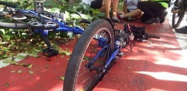 Bikers Rio Pardo | NOTÍCIAS | Bicicleta fica presa em fenda e ciclista quebra braço e mandíbula em SP