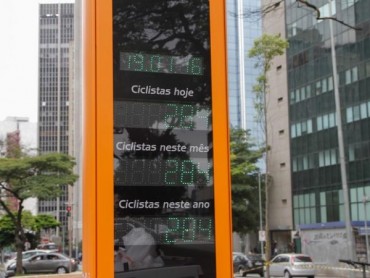 Bikers Rio Pardo | NOTÍCIAS | Totem contará ciclistas que passam por ciclovias de São Paulo